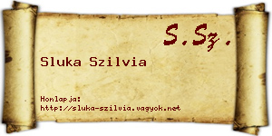 Sluka Szilvia névjegykártya